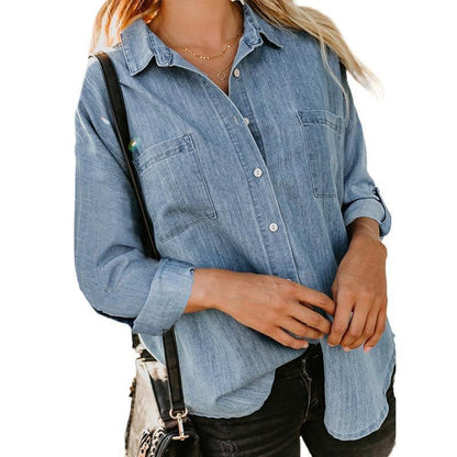 SilkSoft Loose Fit Denim Shirt - Country in My Heart