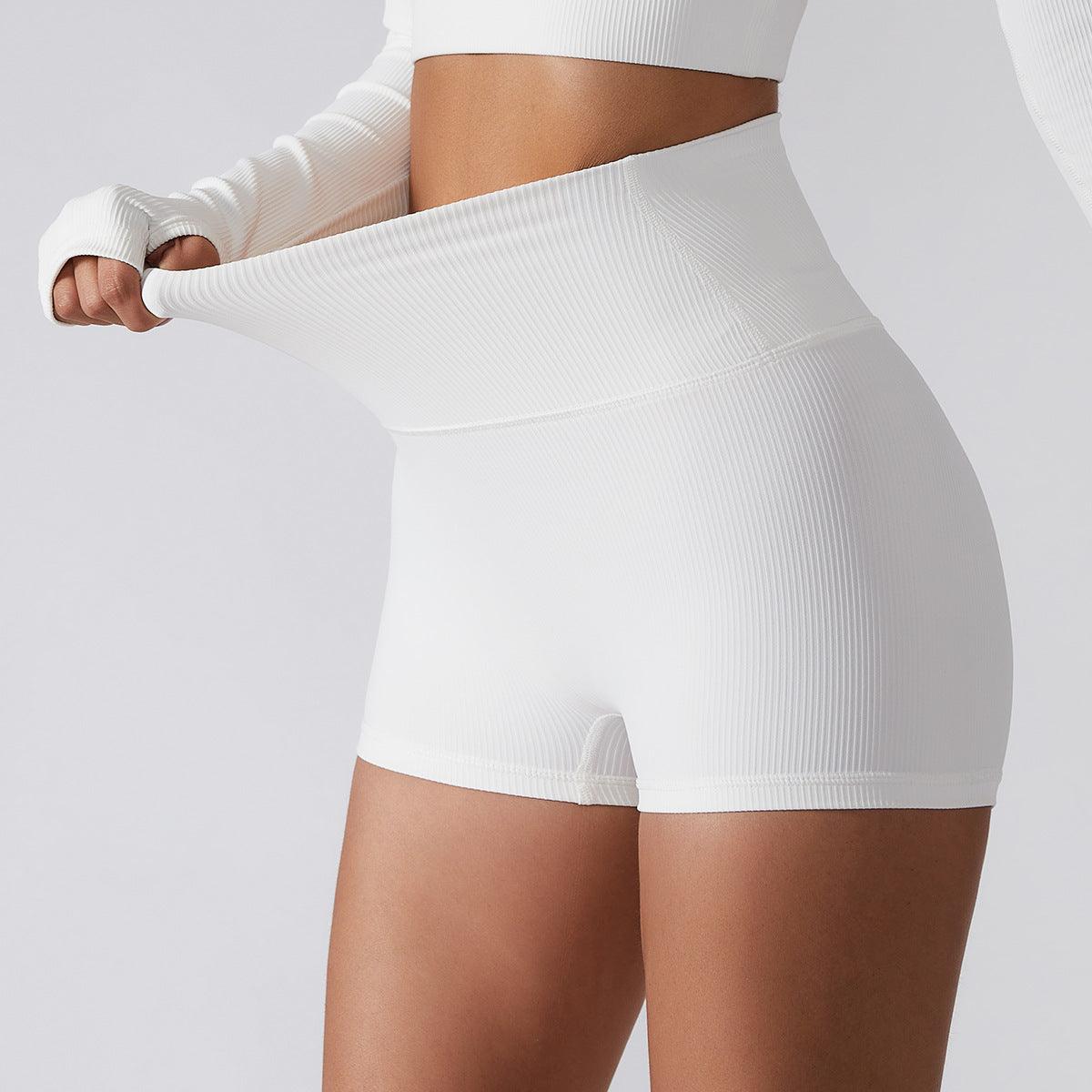 High-Waisted Ribbed Fitness Shorts | Butt Lifting & Flattering Activewear for Yoga, Running & More - Country in My Heart