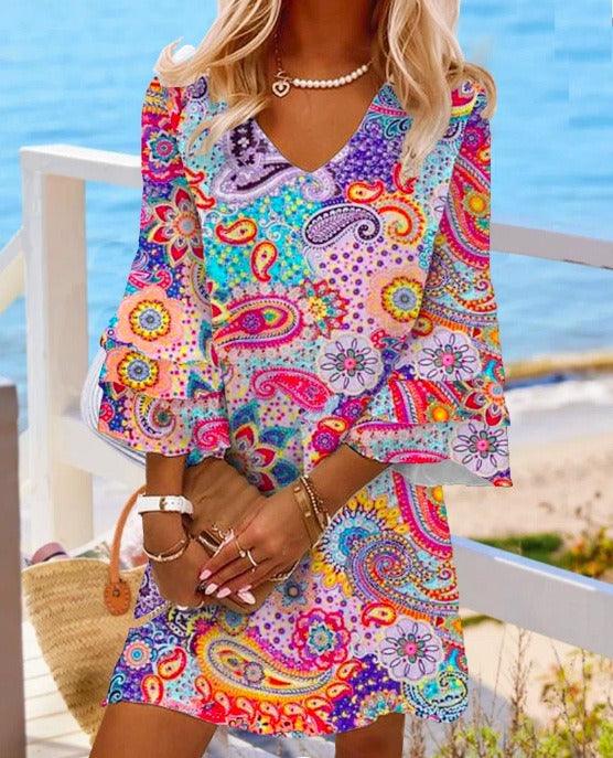 Classic V-Neck Beach Dress - Country in My Heart