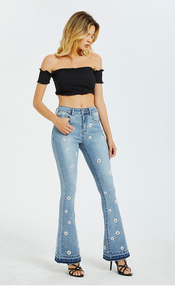 Daisy Bloom Wide Leg Jeans - Country in My Heart