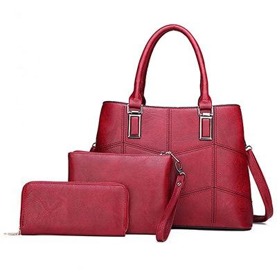 Luxury 3 Piece Leather Tote Set | Genuine Leather Cowgirl Shoulder Bag & Clutch - Country in My Heart