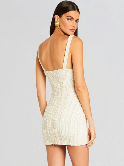 Luxe Beaded Hip Hugging Dress – Elegant Party Dress for Formal Occasions - Country in My Heart