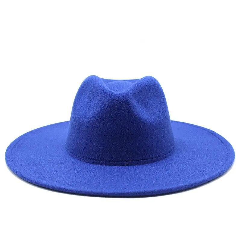 Modern Classic Felt Fedora – Stylish Wide Brim Wool Hat for Men and Women - Country in My Heart