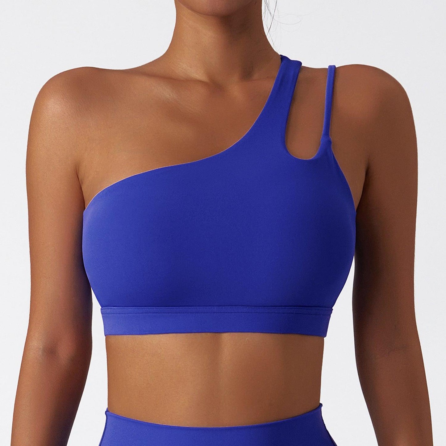 Slant Shoulder Sports Bra | Stylish & Supportive Sports Bra for Fitness & Yoga - Country in My Heart