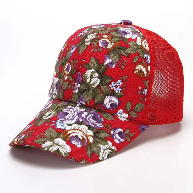 Floral Print Adjustable Baseball Cap