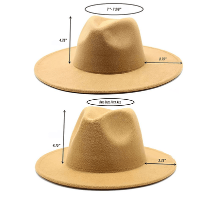 Modern Classic Felt Fedora – Stylish Wide Brim Wool Hat for Men and Women - Country in My Heart