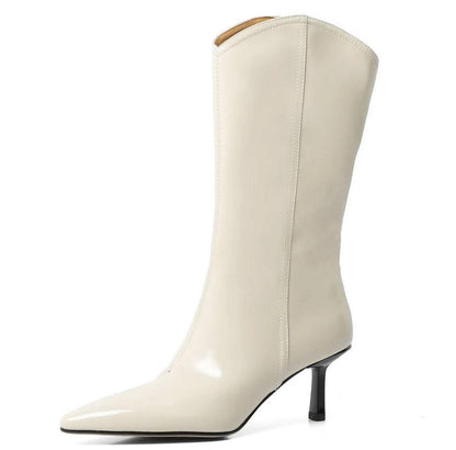 Elegant Stiletto Mid-Calf Boots - Country in My Heart