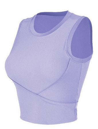 SculptFit Sleeveless Ribbed Yoga Top