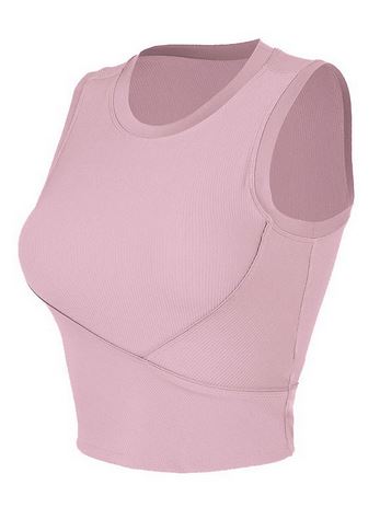 SculptFit Sleeveless Ribbed Yoga Top