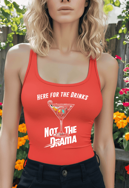 No Drama Womens Flowy Racer Back Tank Top - Country in My Heart