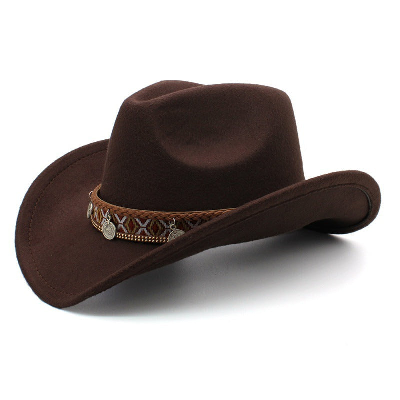 Western Charm Woolen Cowgirl Hat