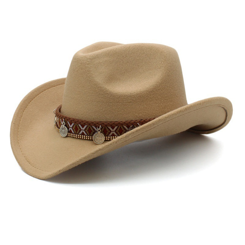 Western Charm Woolen Cowgirl Hat