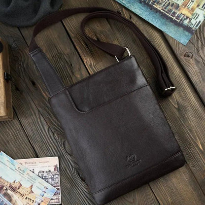 Italian Grain Leather Messenger Bag - Country in My Heart