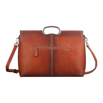 Rustic Charm Vintage Leather Handbag - Country in My Heart