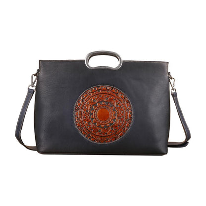 Rustic Charm Vintage Leather Handbag - Country in My Heart