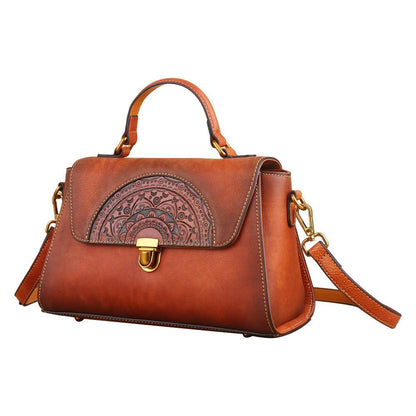 Rustic Elegance Vintage Leather Handbag - Country in My Heart