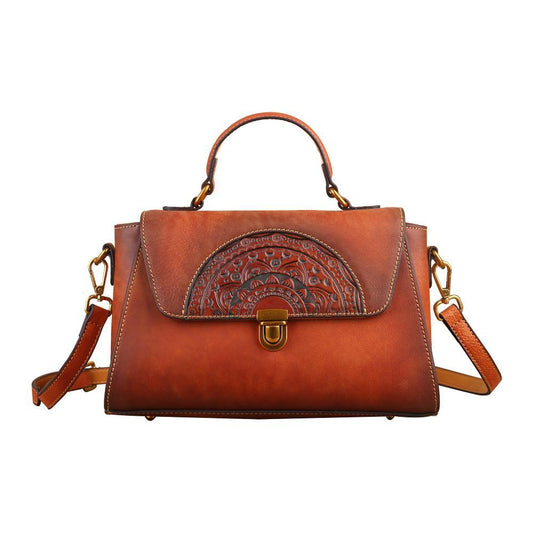 Rustic Elegance Vintage Leather Handbag - Country in My Heart