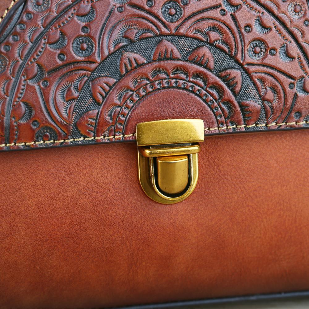 Rustic Elegance Vintage Leather Handbag - Country in My Heart