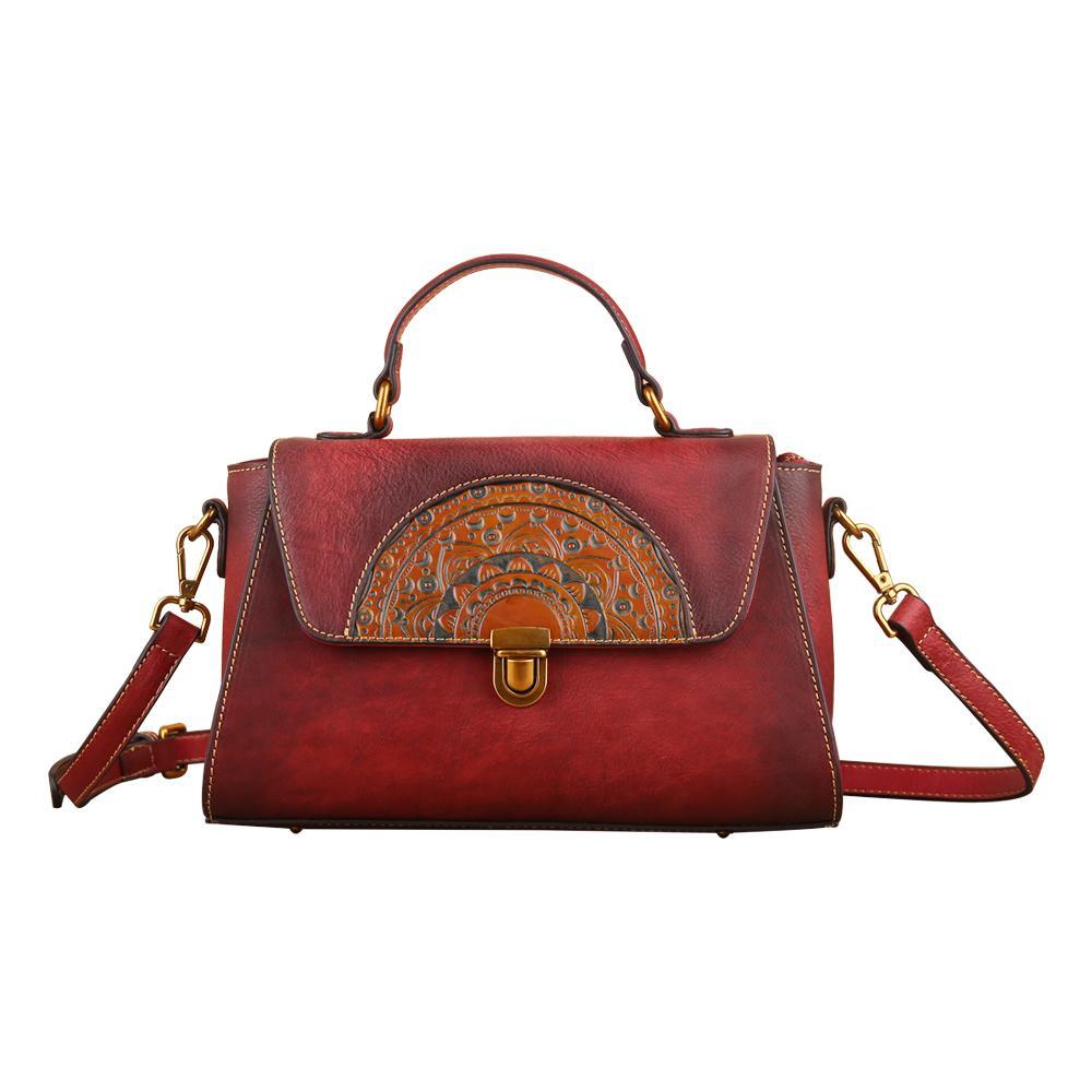 Rustic Elegance Vintage Leather Handbag - Country in My Heart