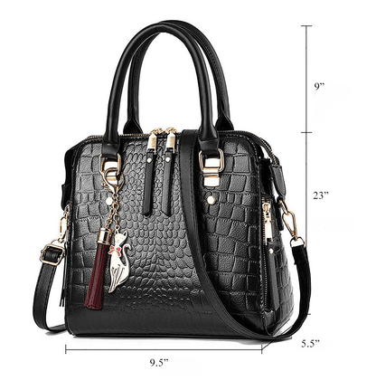 Luxe Alligator Leather Shoulder Bag - Stylish Premium Leather Bag for Women - Country in My Heart